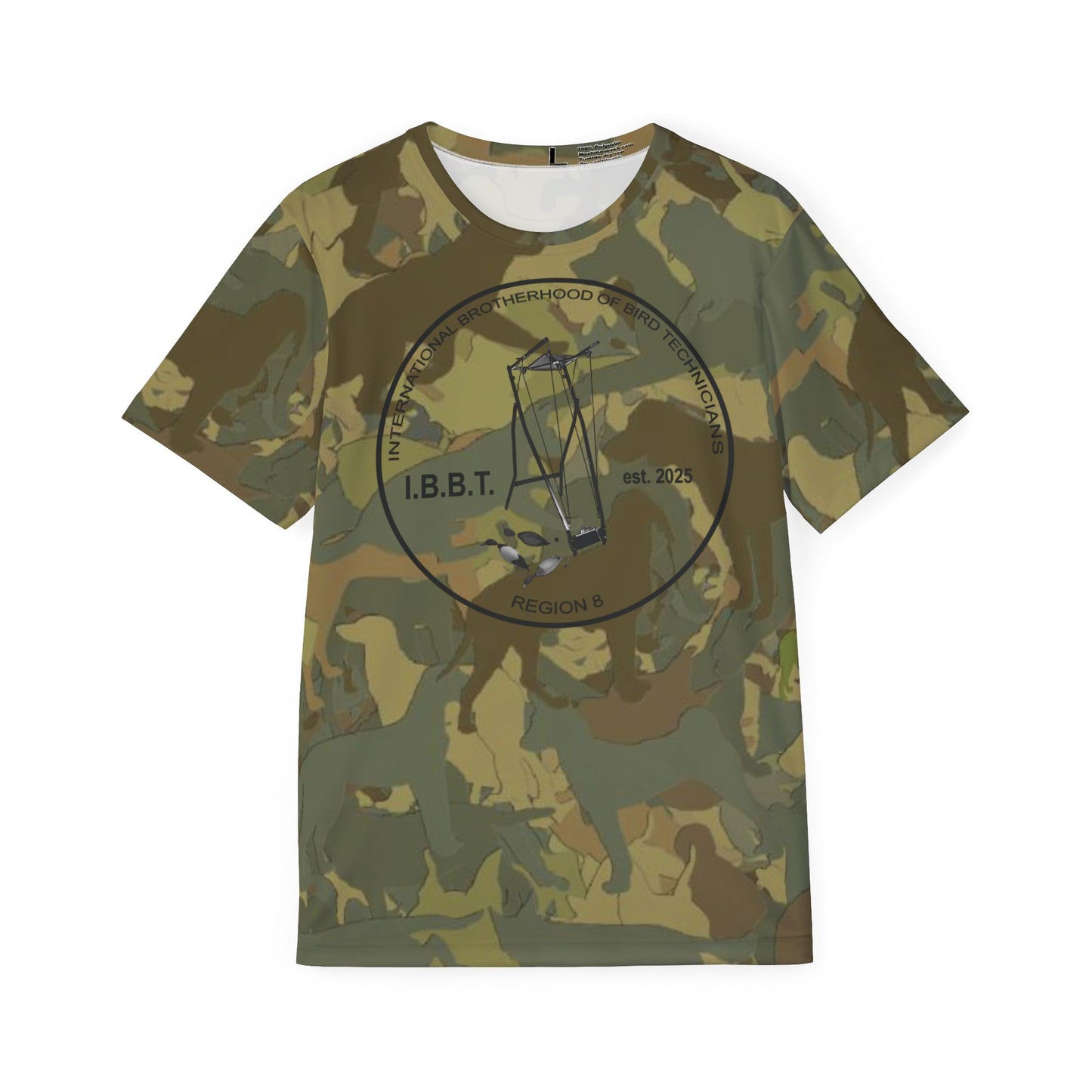 Cute Dog Camo IBBT Region 8 T-Shirt for Bird Technicians