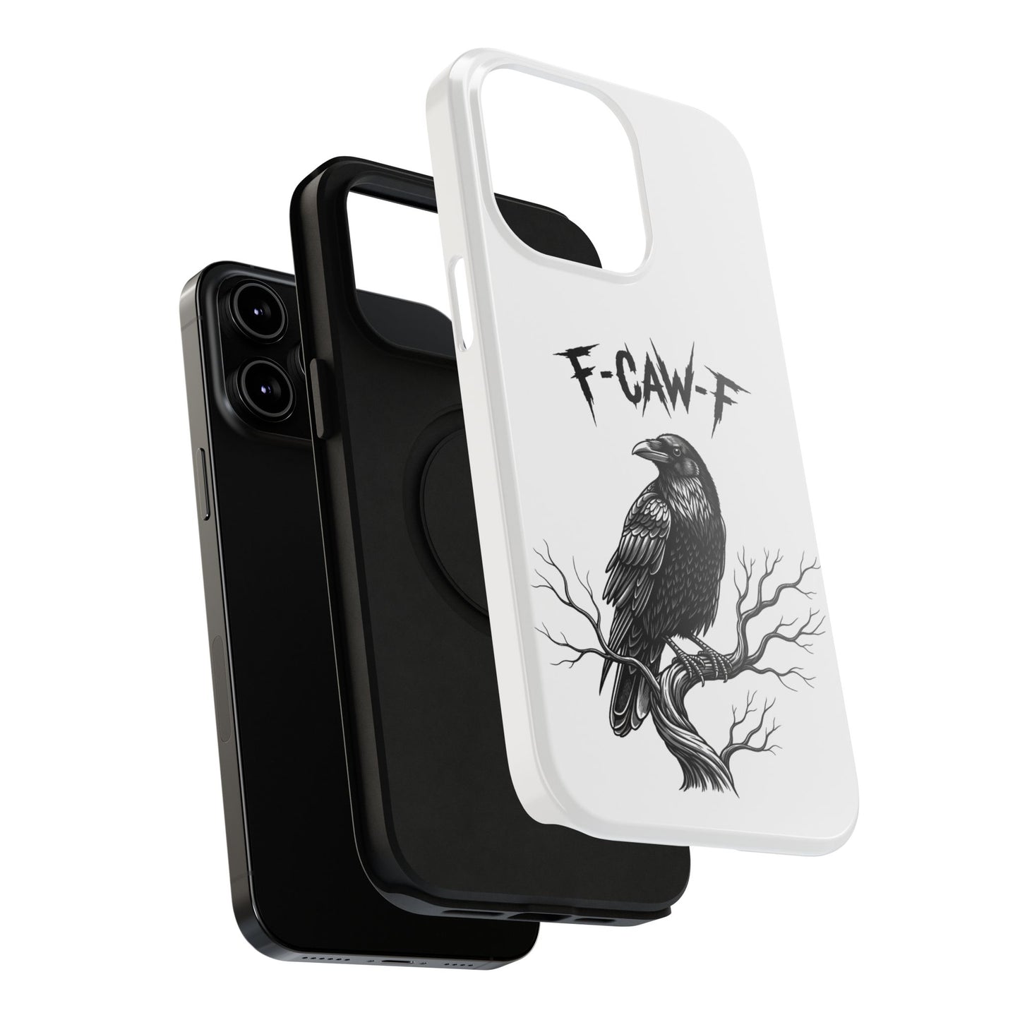 F-Caw-F Raven Phone Case, Autum Vibe Accessory, Perfect for Bird Lovers, Unique Gift for Him/Her, Impact-Resistant Phone Cover