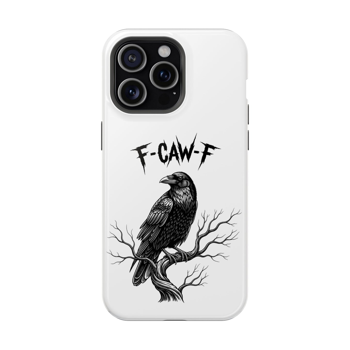 F-Caw-F Raven Phone Case, Autum Vibe Accessory, Perfect for Bird Lovers, Unique Gift for Him/Her, Impact-Resistant Phone Cover