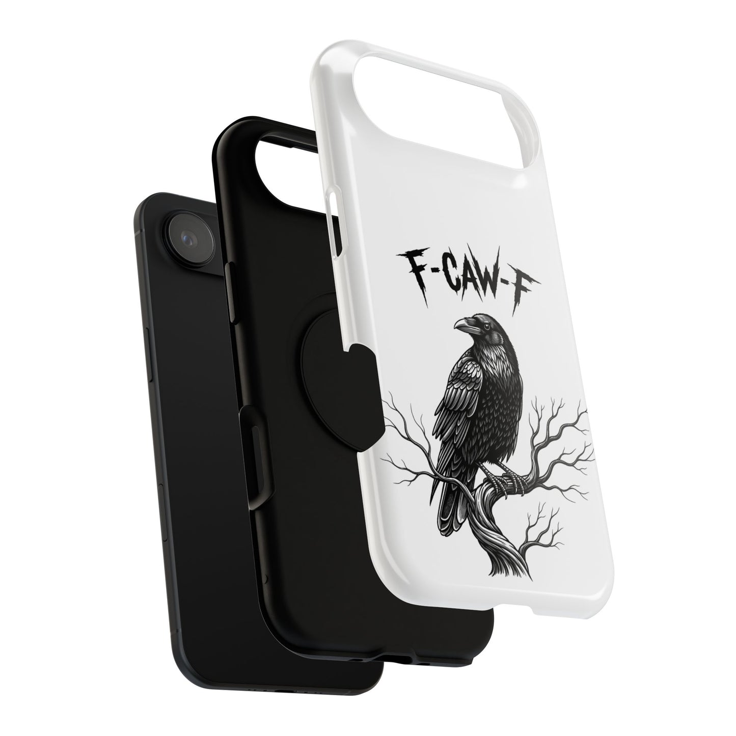 F-Caw-F Raven Phone Case, Autum Vibe Accessory, Perfect for Bird Lovers, Unique Gift for Him/Her, Impact-Resistant Phone Cover