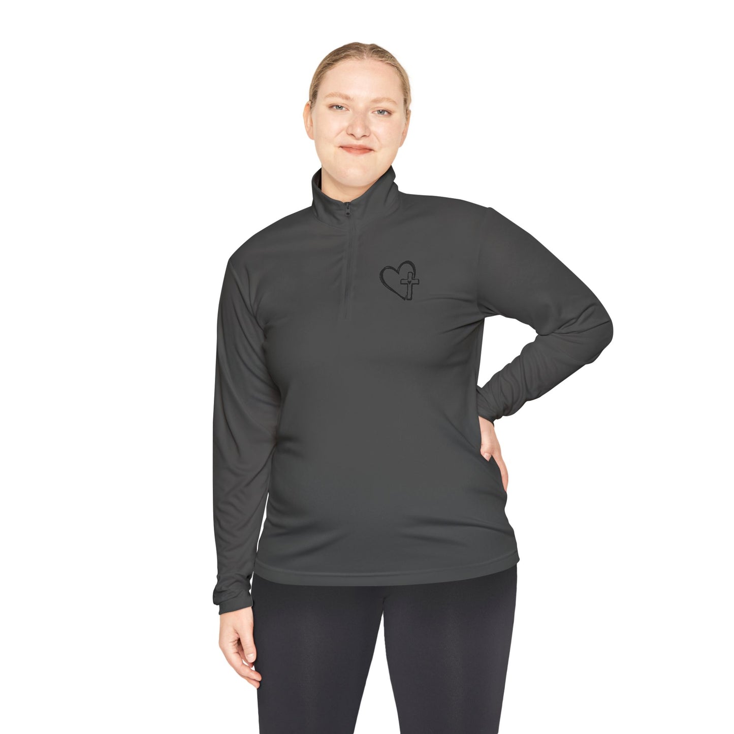 Faith-Inspired Unisex Quarter-Zip Pullover - Cozy Gift for Believers, Spring Wardrobe Essential, Nature Lovers Attire, Ideal for Church
