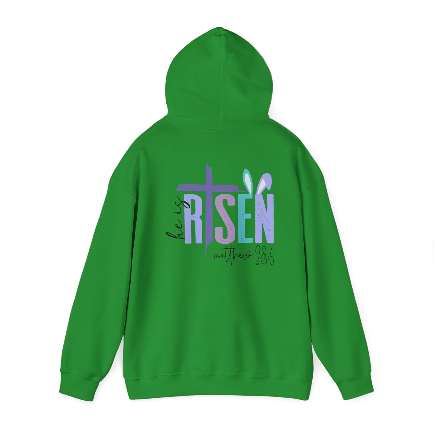 He is Risen Unisex Heavy Blend Hoodie - Faithful Comfort, Biblical Message, Perfect for Easter, Church Events, Spring Celebrations, Cozy