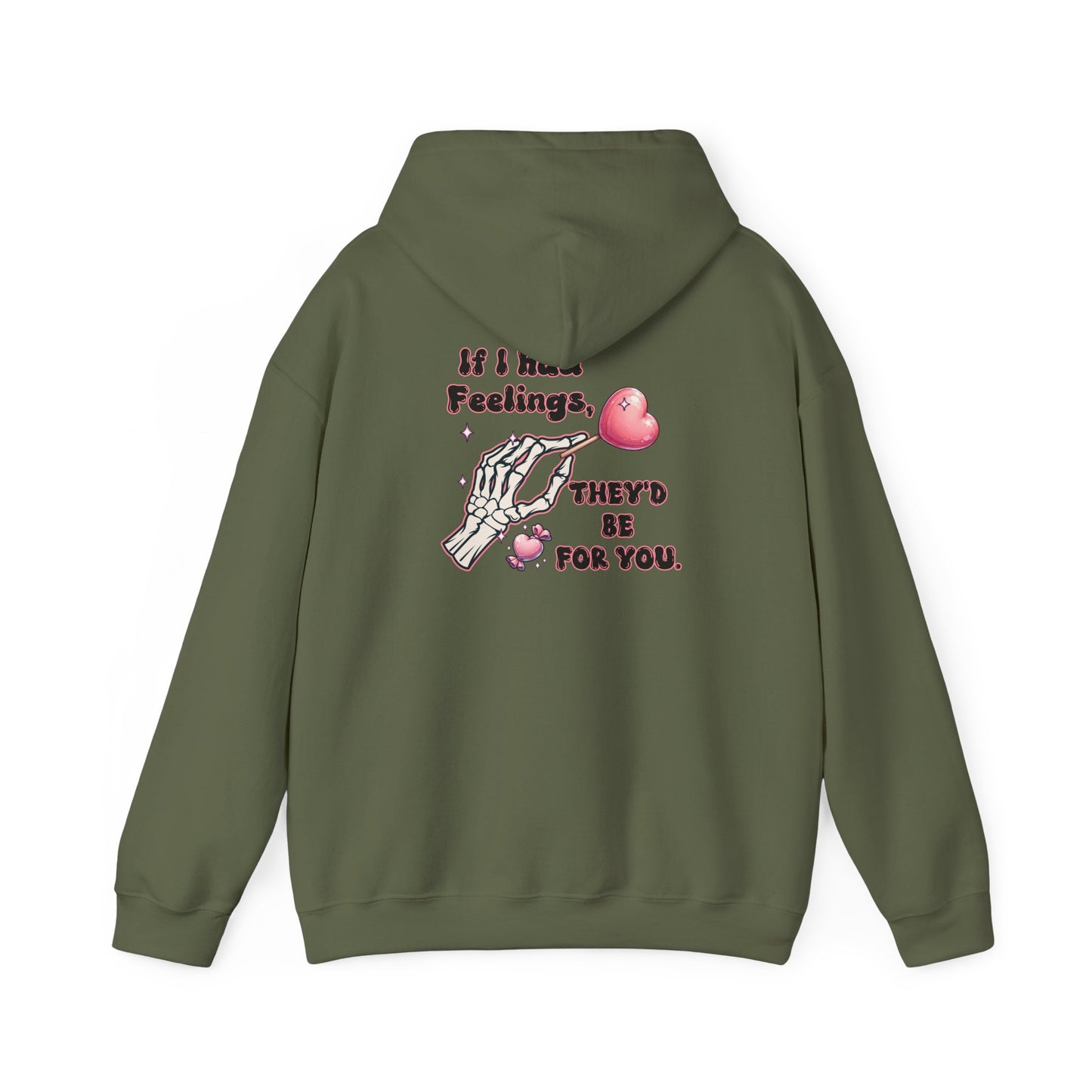 Skeleton Heart Hoodie - if i had feelings they'd be for you