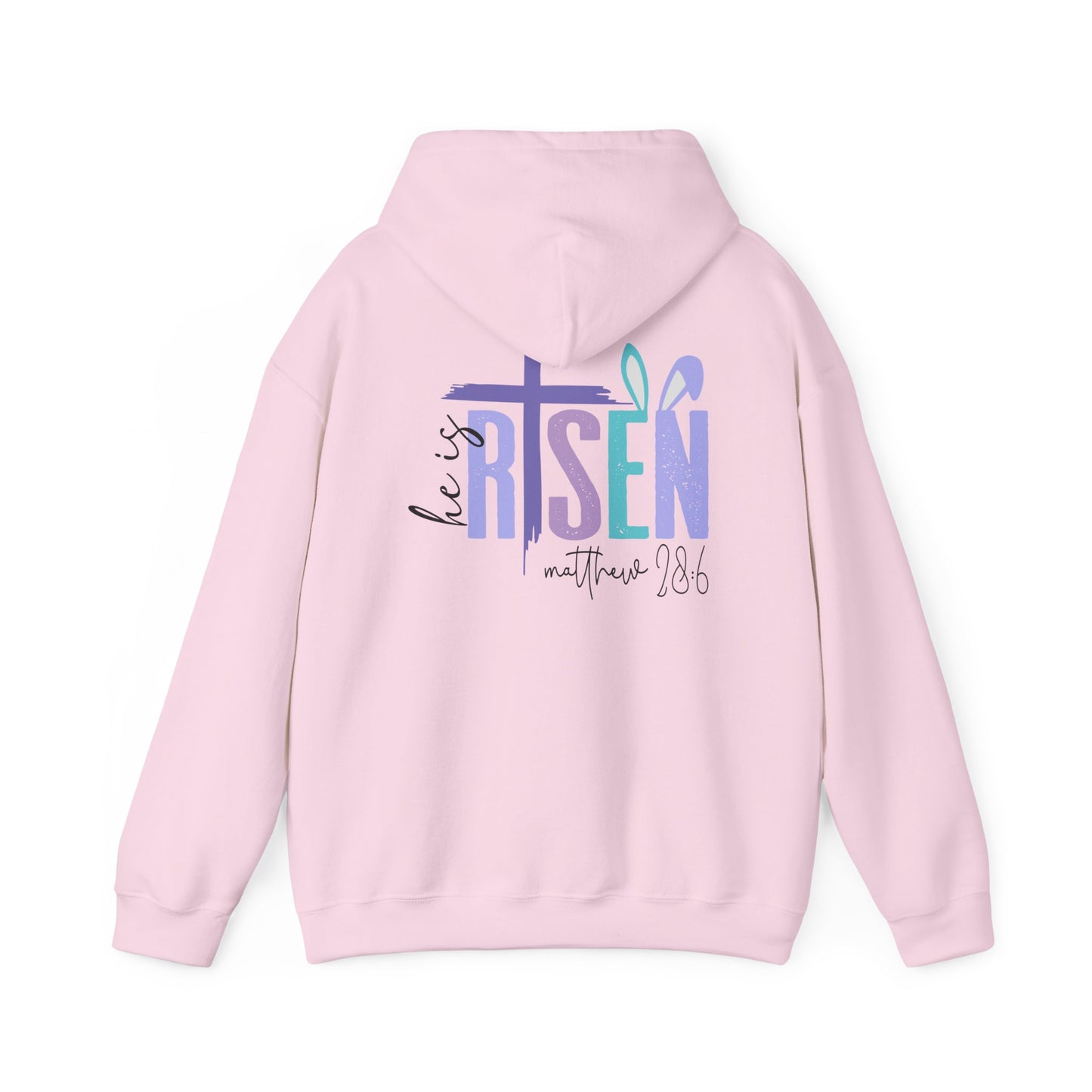 He is Risen Unisex Heavy Blend Hoodie - Faithful Comfort, Biblical Message, Perfect for Easter, Church Events, Spring Celebrations, Cozy