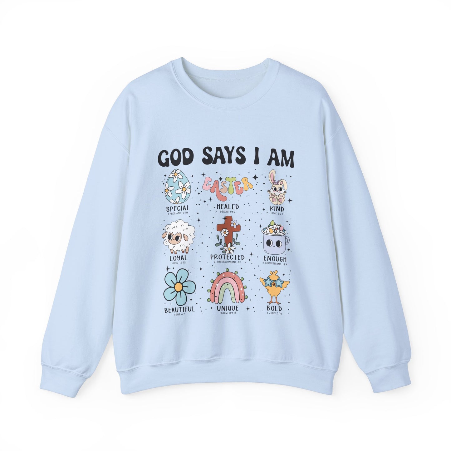 Inspirational God Says I Am Sweatshirt, Easter Gift, Motivational Apparel, Cozy Crewneck, Positive Affirmation Sweatshirt, Unisex Gift