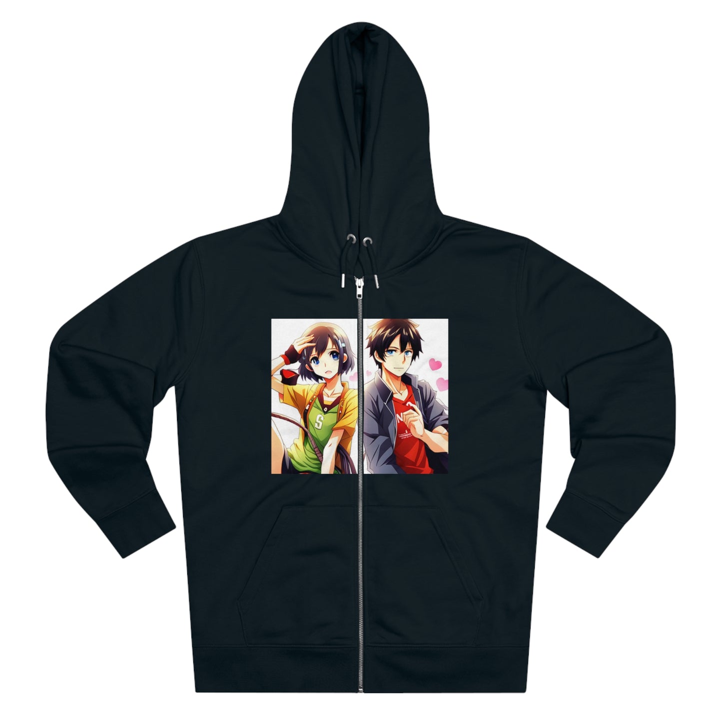 Normal Wear AI Anime Cultivator Zip Hoodie für Herren