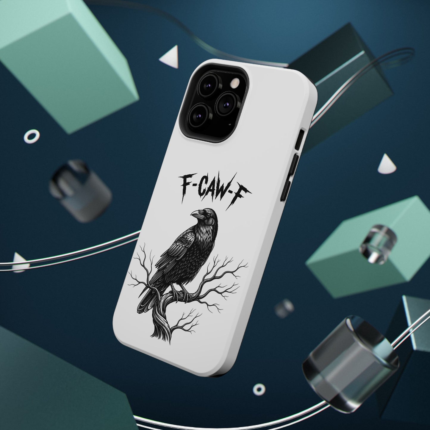 F-Caw-F Raven Phone Case, Autum Vibe Accessory, Perfect for Bird Lovers, Unique Gift for Him/Her, Impact-Resistant Phone Cover