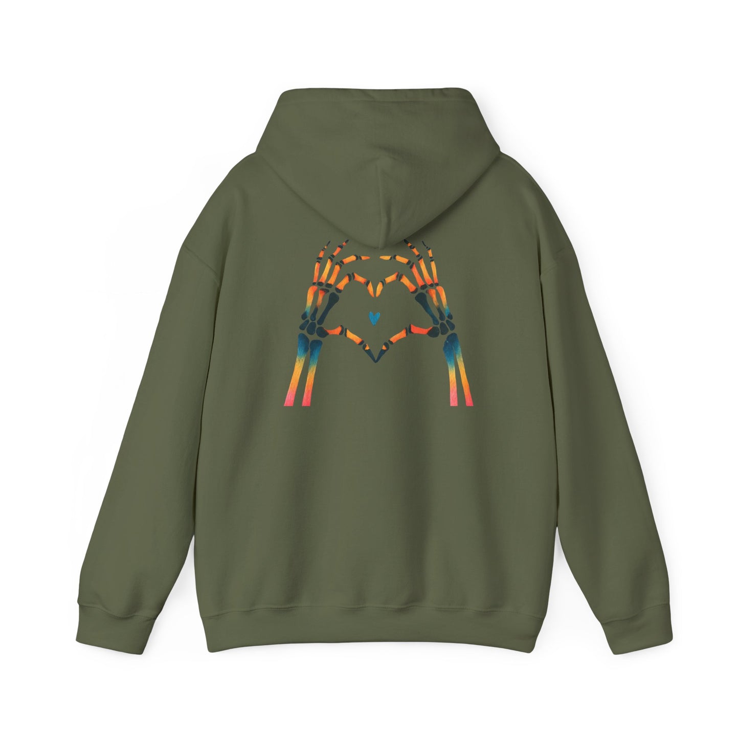Rainbow Skeleton Heart Hoodie