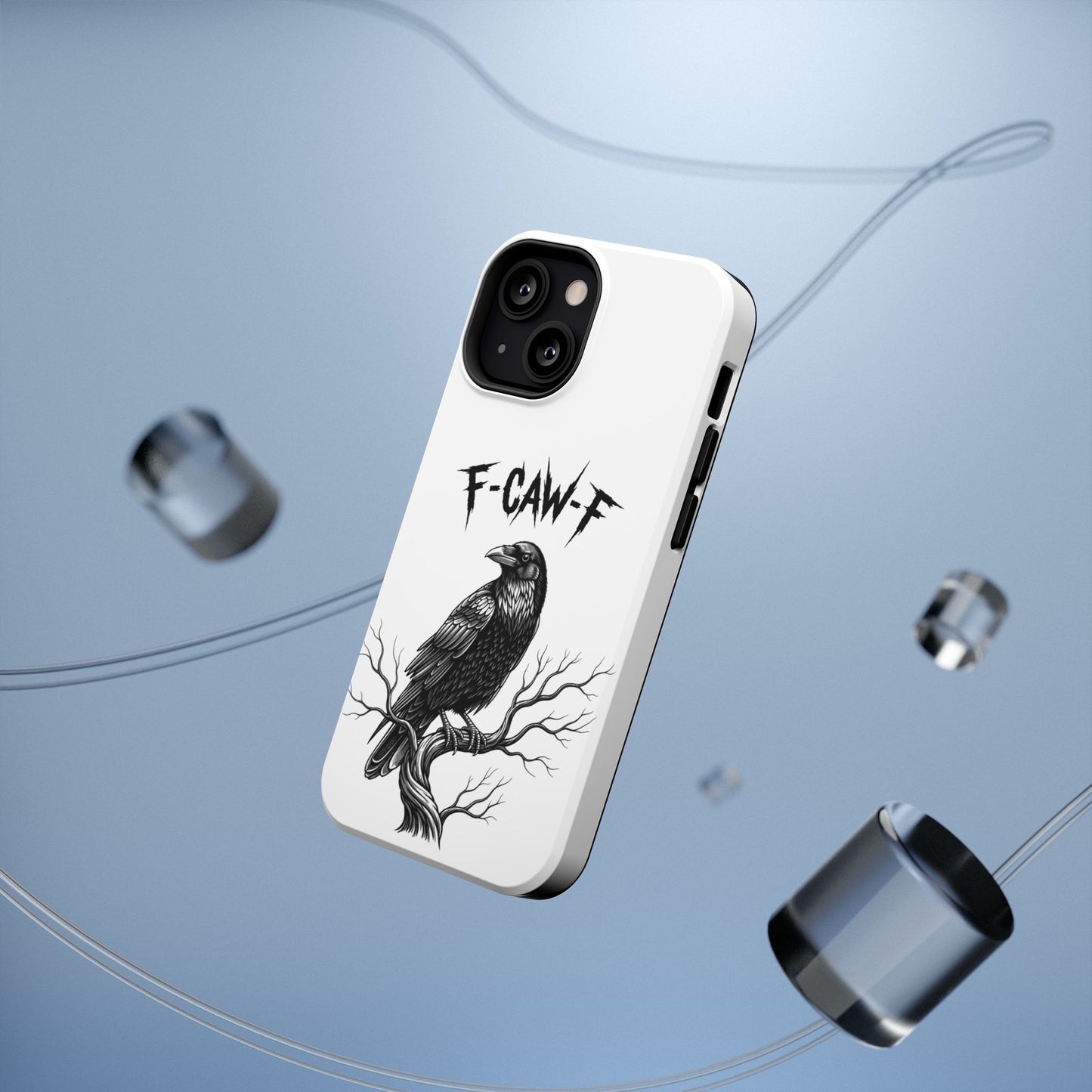 F-Caw-F Raven Phone Case, Autum Vibe Accessory, Perfect for Bird Lovers, Unique Gift for Him/Her, Impact-Resistant Phone Cover