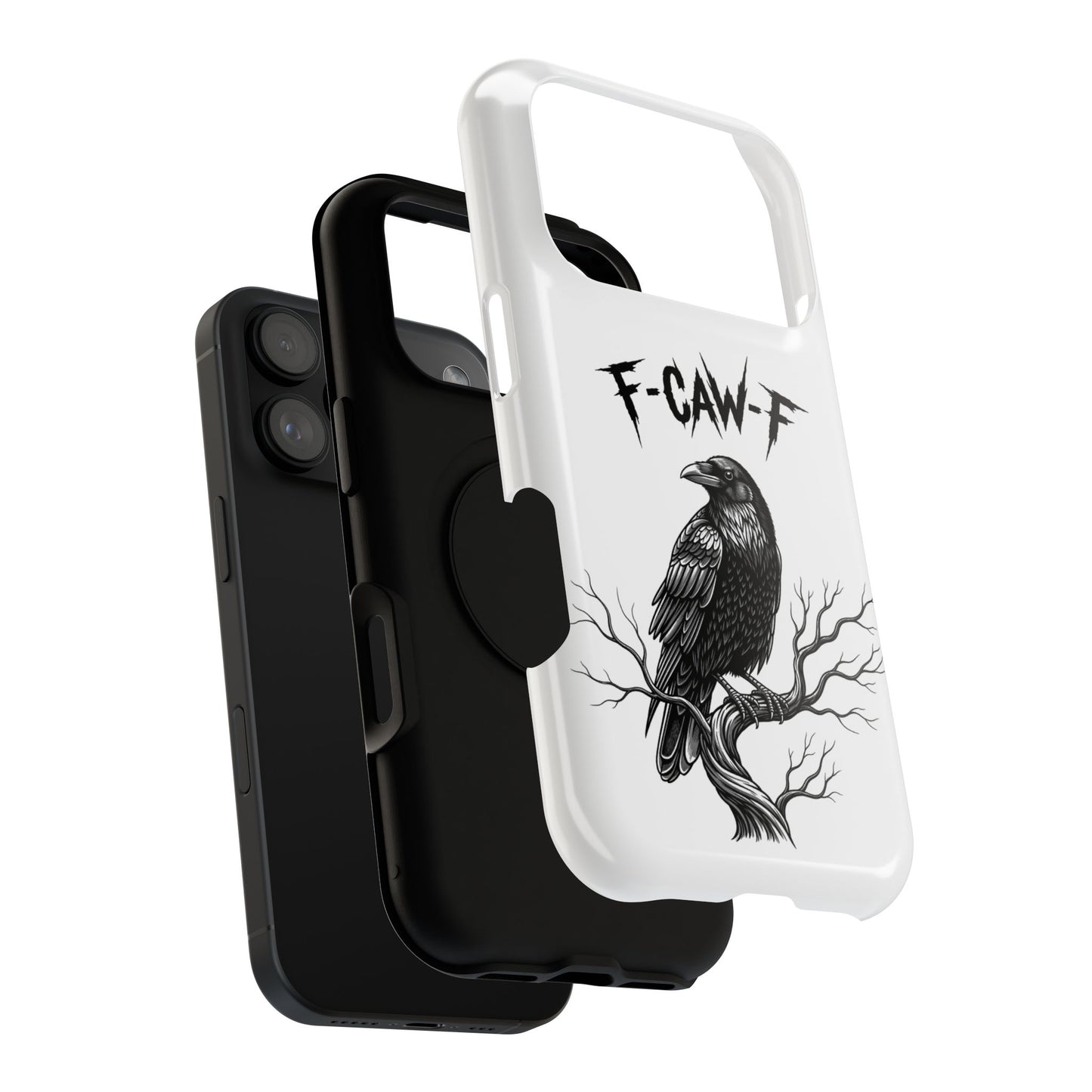 F-Caw-F Raven Phone Case, Autum Vibe Accessory, Perfect for Bird Lovers, Unique Gift for Him/Her, Impact-Resistant Phone Cover