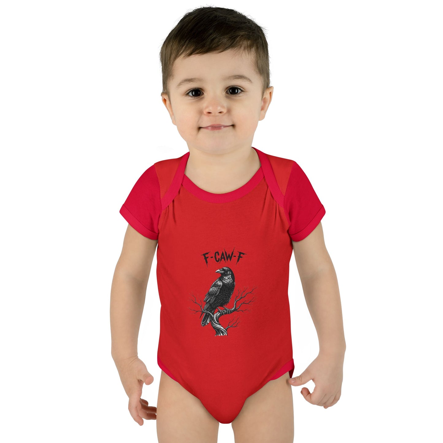 Raven Graphic Baby Bodysuit - Cute Baby Outfit, Funny Baby Gift, Birthday, Halloween, Baby Shower