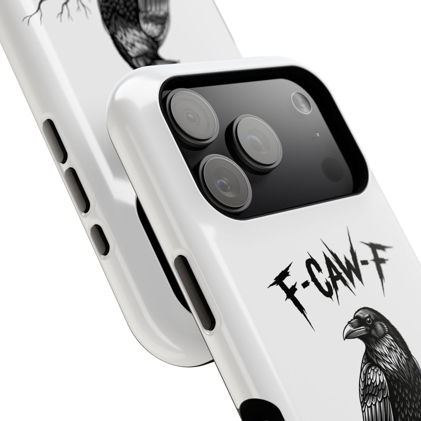 F-Caw-F Raven Phone Case, Autum Vibe Accessory, Perfect for Bird Lovers, Unique Gift for Him/Her, Impact-Resistant Phone Cover
