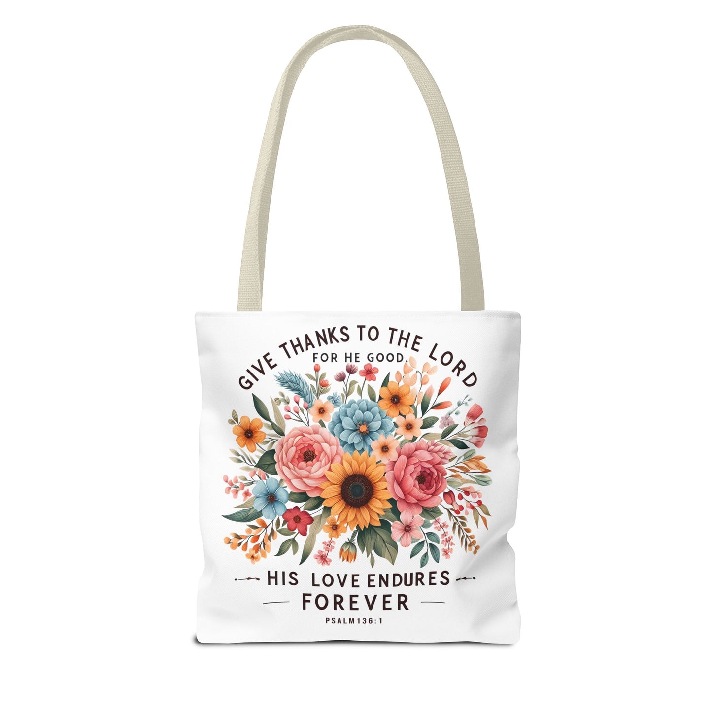 Inspirational Christian Tote Bag - Let Your Light Shine, Floral Design, Gift for Church, Bible Study, Mother's Day, Faith