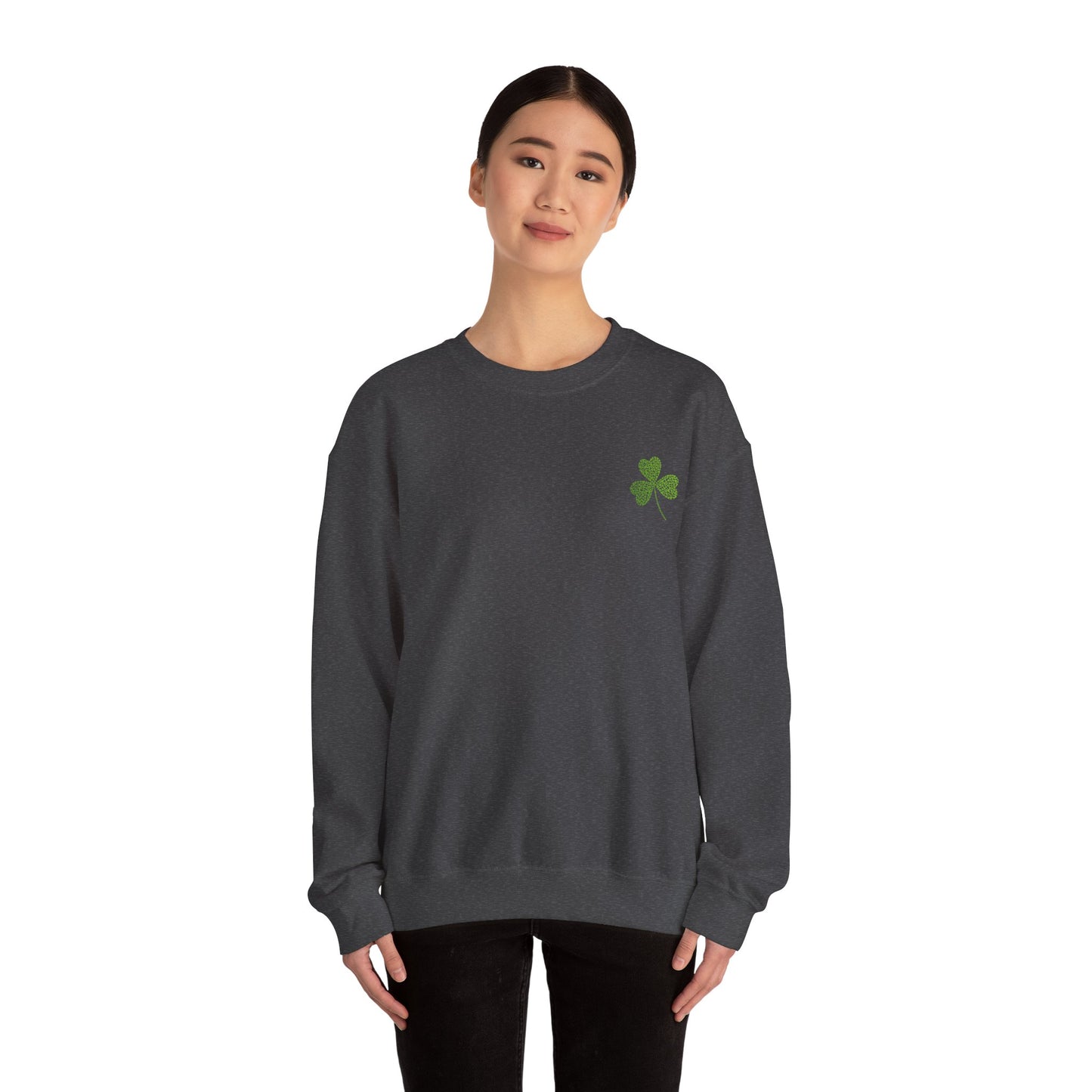St Patricks Basic CloverUnisex Heavy Blend™ Crewneck Sweatshirt