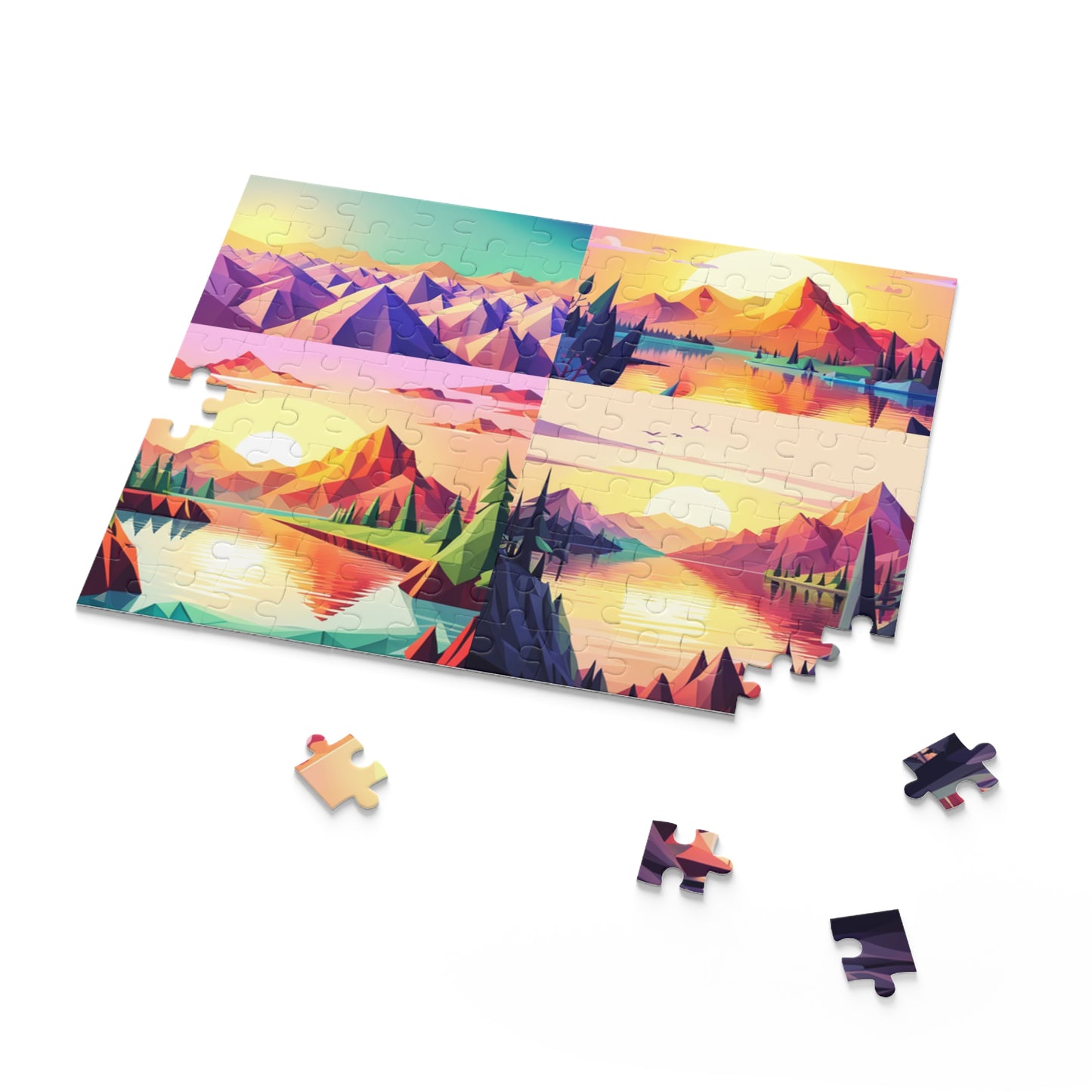 AI Beauty Sunset Puzzle (120, 252, 500-Piece)