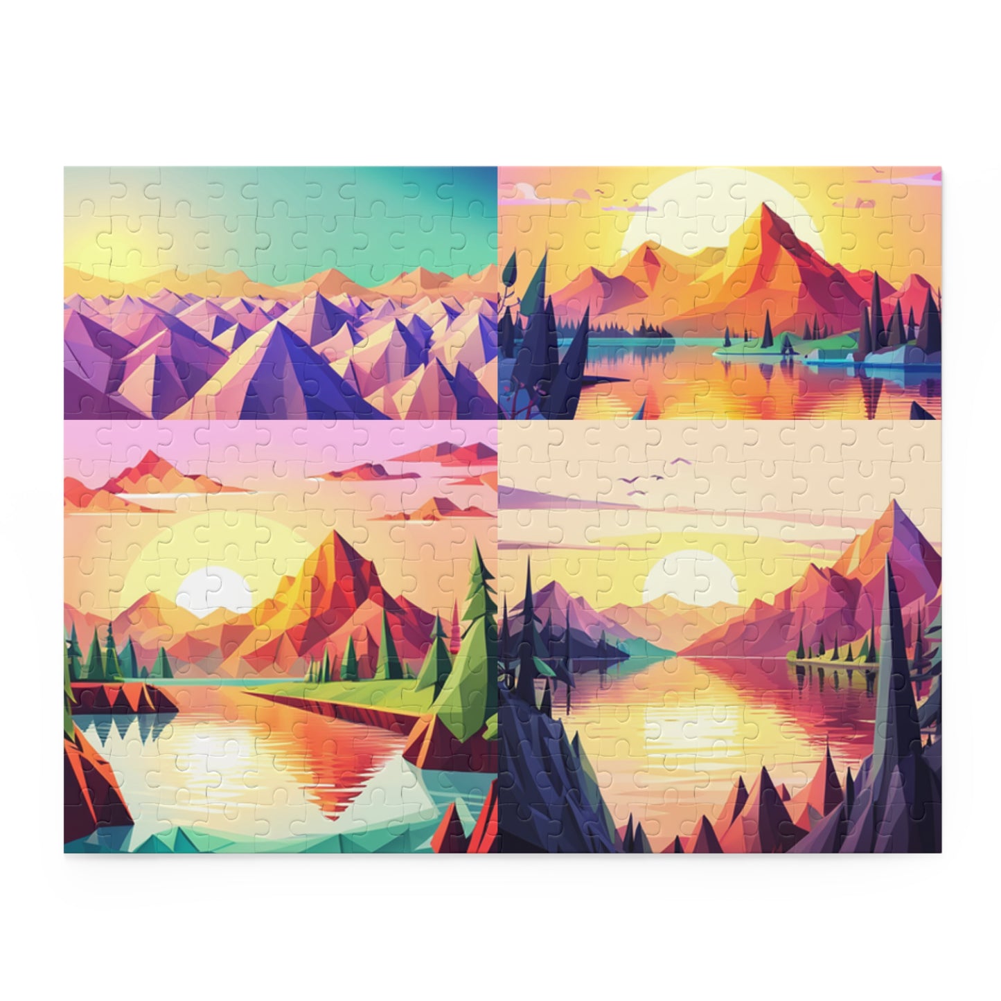 AI Beauty Sunset Puzzle (120, 252, 500-Piece)