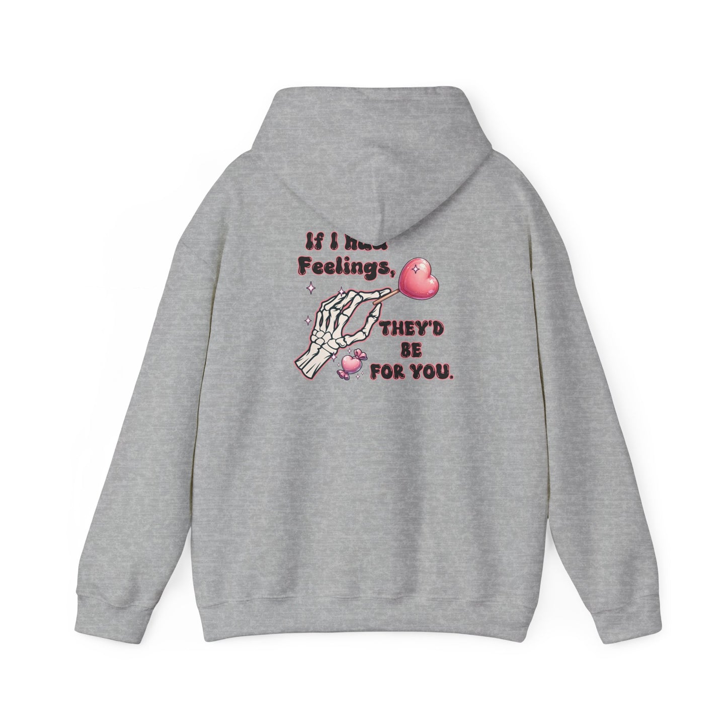Skeleton Heart Hoodie - if i had feelings they'd be for you