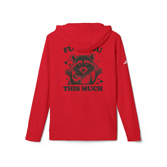 Fleece Hoodie, Raccoon FU*K You This Much, Unisex Sweatshirt, Funny Quote Shirt, Black Graphic Hooded Jumper