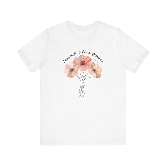 Flourish Like a Flower Unisex Tee - Soft Floral Design