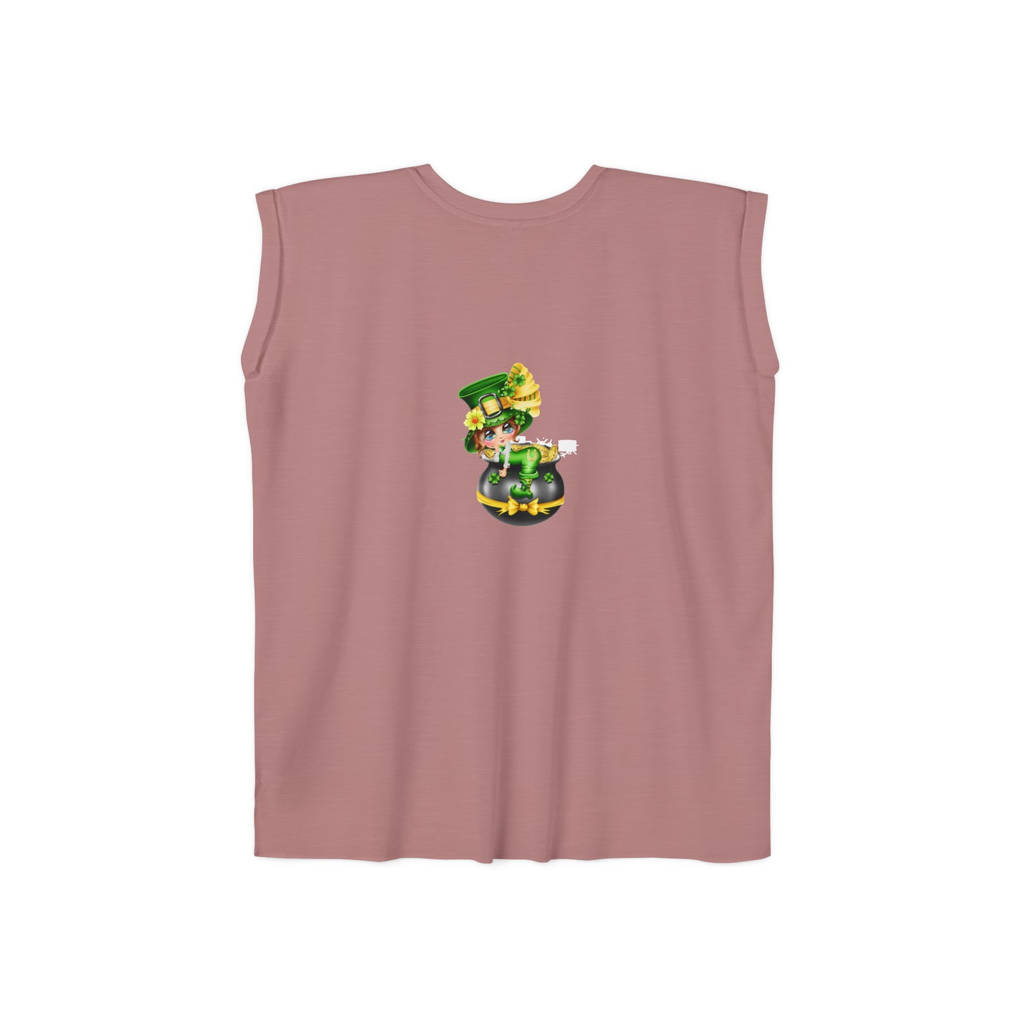 St. Patricks Day Women’s Flowy Rolled Cuffs Muscle Tee