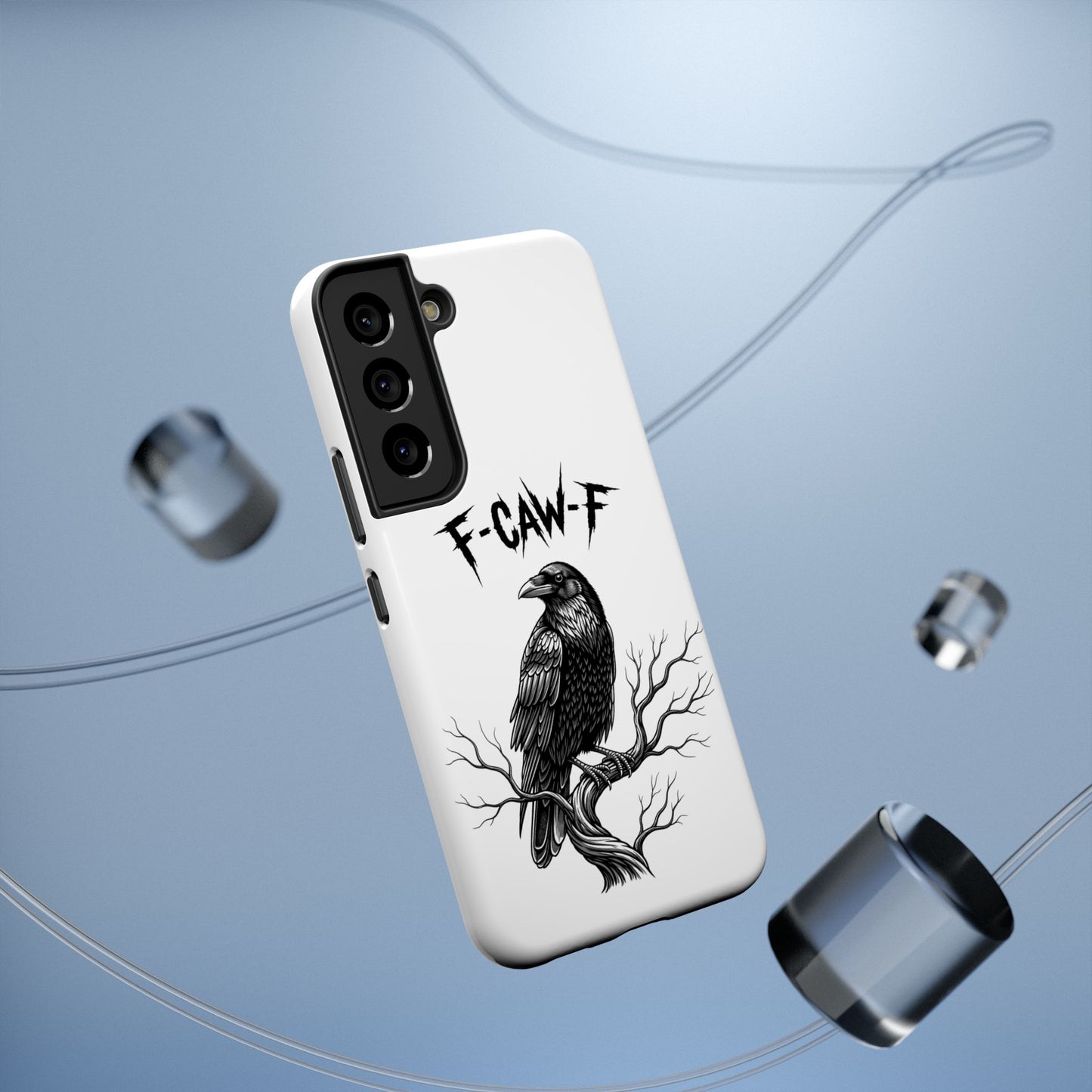 F-Caw-F Raven Phone Case, Autum Vibe Accessory, Perfect for Bird Lovers, Unique Gift for Him/Her, Impact-Resistant Phone Cover