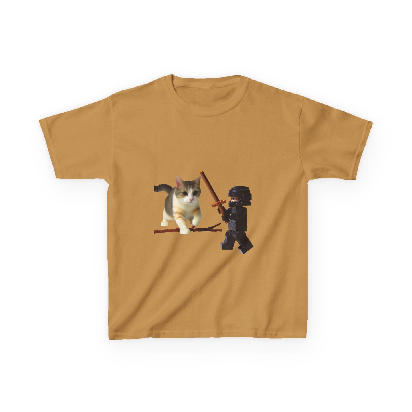 Cat Sword Fights Lego Vader Kids Heavy Cotton™ Tee
