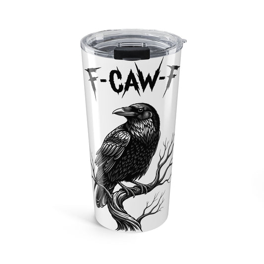 Gothic Raven 20oz Tumbler | Stylish Insulated Drinkware for Halloween, Gift for Bird Lovers, Eco-Friendly Travel Mug, Unique Crow Design
