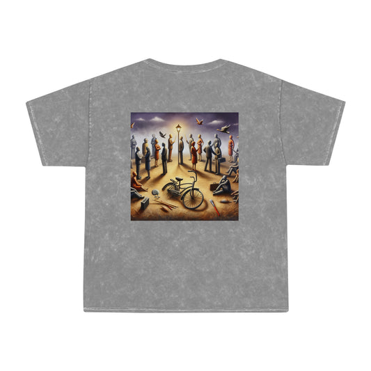 Mineral Wash T-Shirt - AI Photography Mono Tone Design