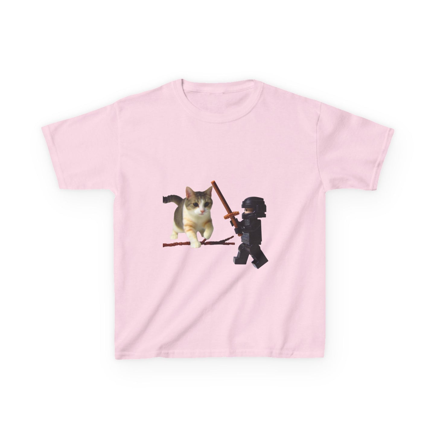 Cat Sword Fights Lego Vader Kids Heavy Cotton™ Tee