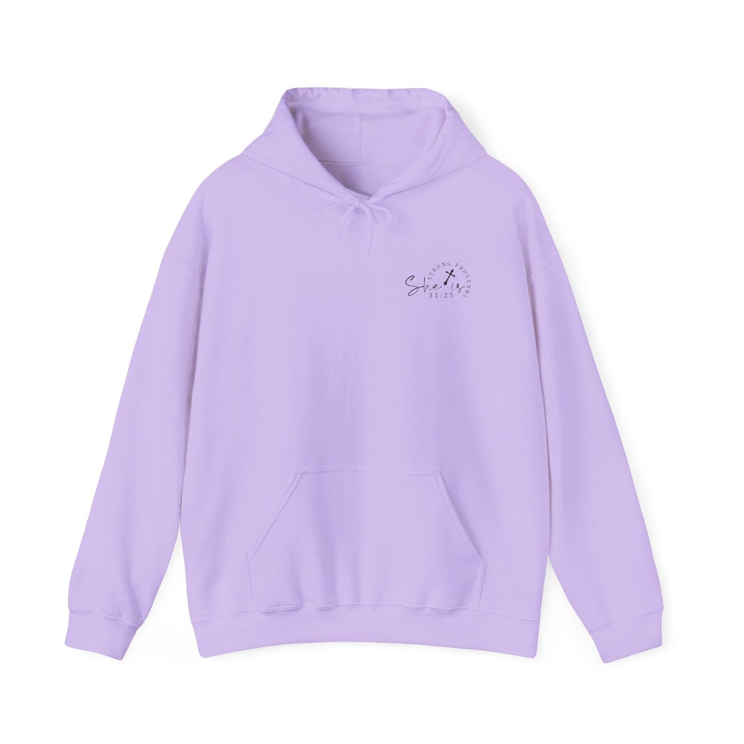 Christian Hooded Sweatshirt 'Strong and Courageous Proverbs'