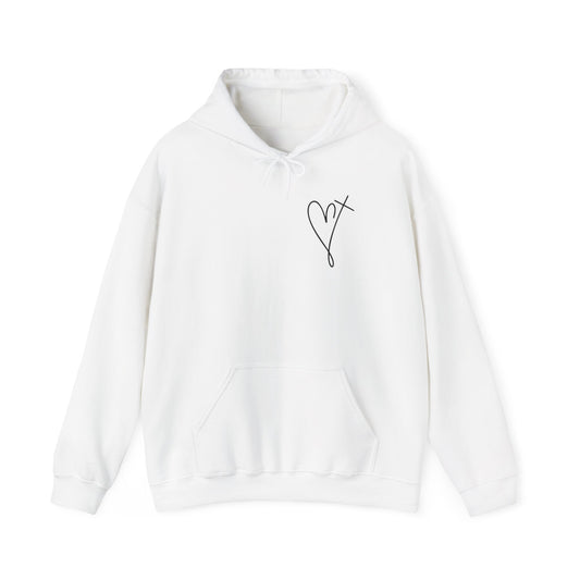 Jesus Has My Back Hoodie - Unisex Heavy Blend™ Sweatshirt, Faith-Based Gift, Cozy Comfort, Religious Apparel, Inspirational Wear