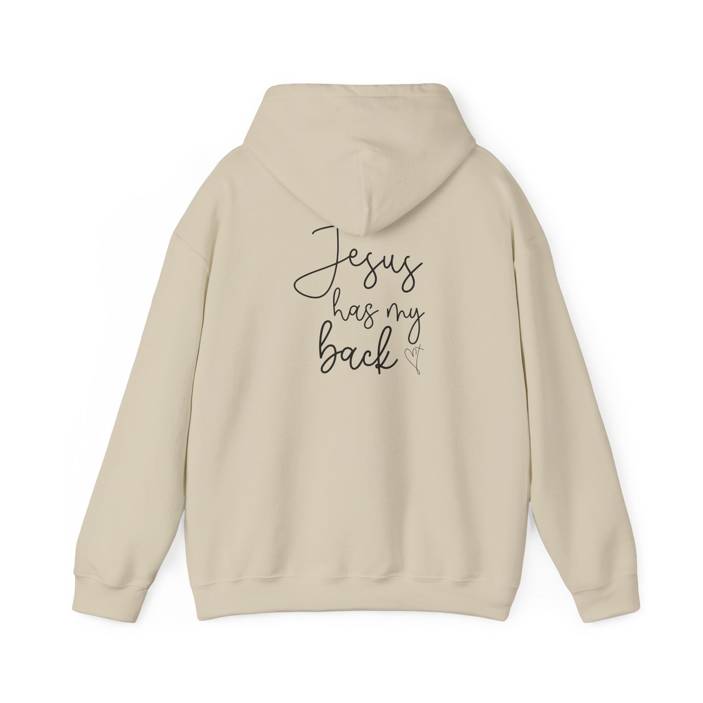 Jesus Has My Back Hoodie - Unisex Heavy Blend™ Sweatshirt, Faith-Based Gift, Cozy Comfort, Religious Apparel, Inspirational Wear