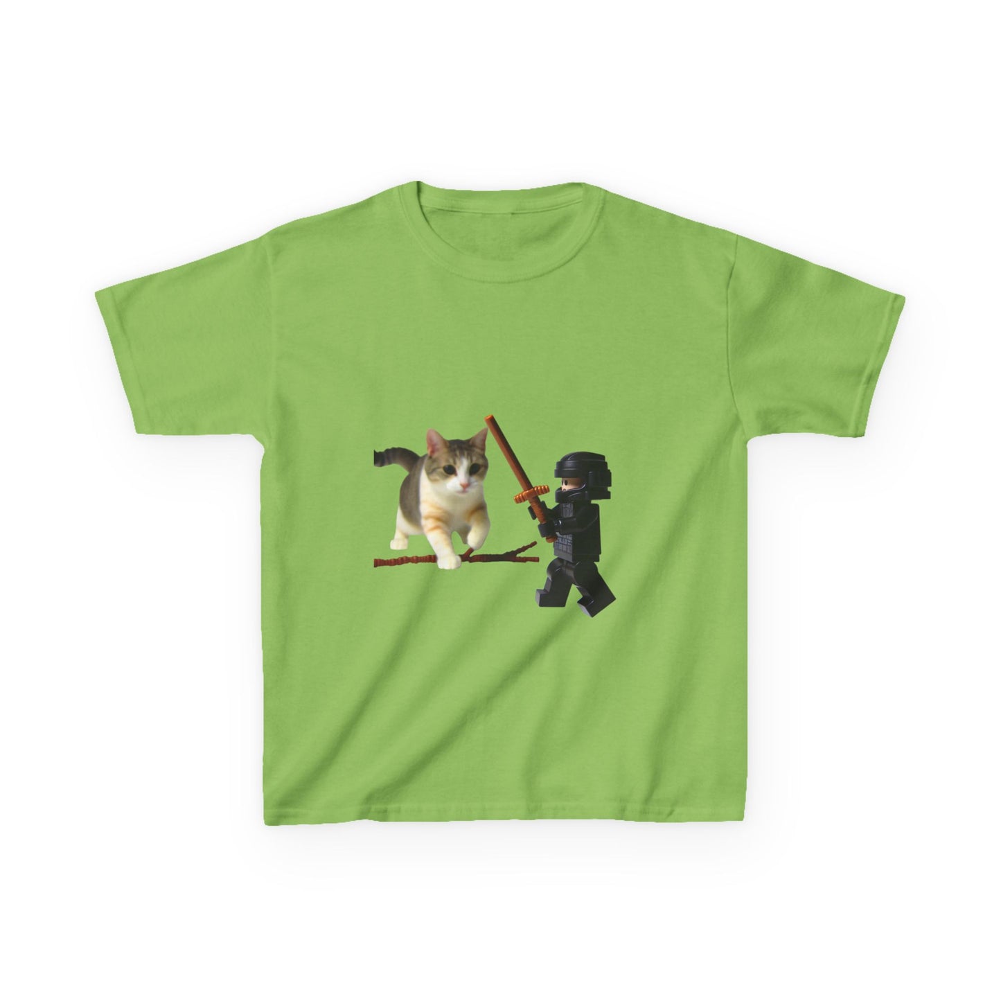 Cat Sword Fights Lego Vader Kids Heavy Cotton™ Tee