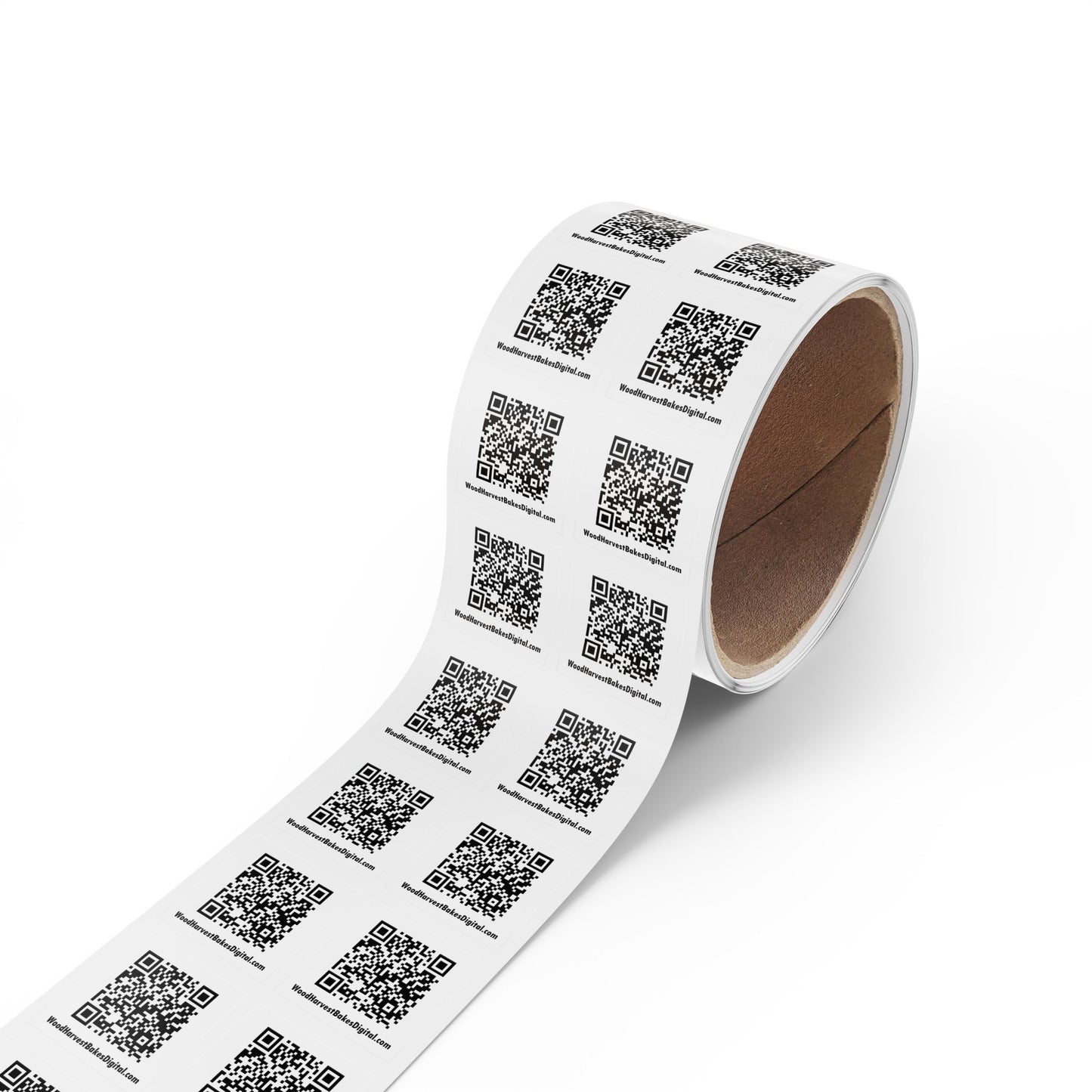 QR Code Square Sticker Rolls — Custom Website/Label QR Stickers for Packaging