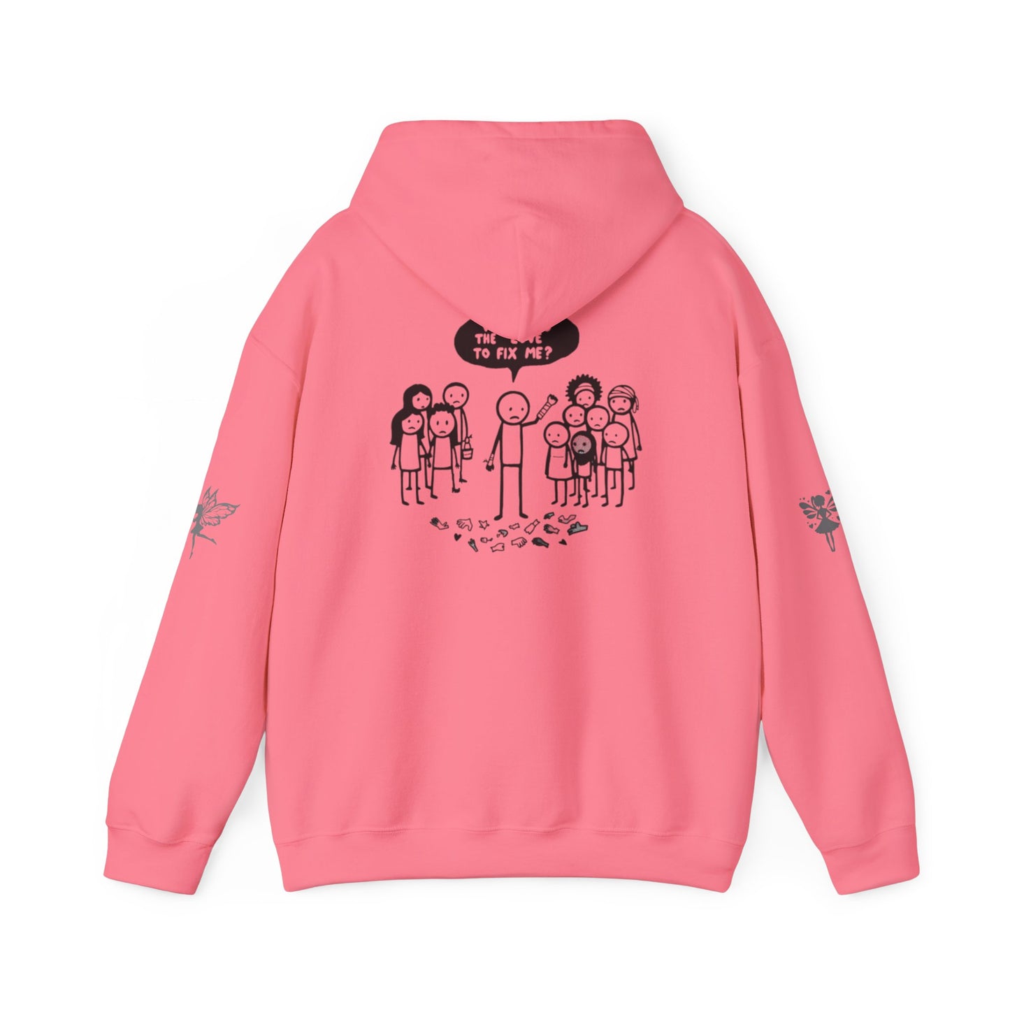 Hoodie - Broken Stick Figure Asking Who Can Fix Them