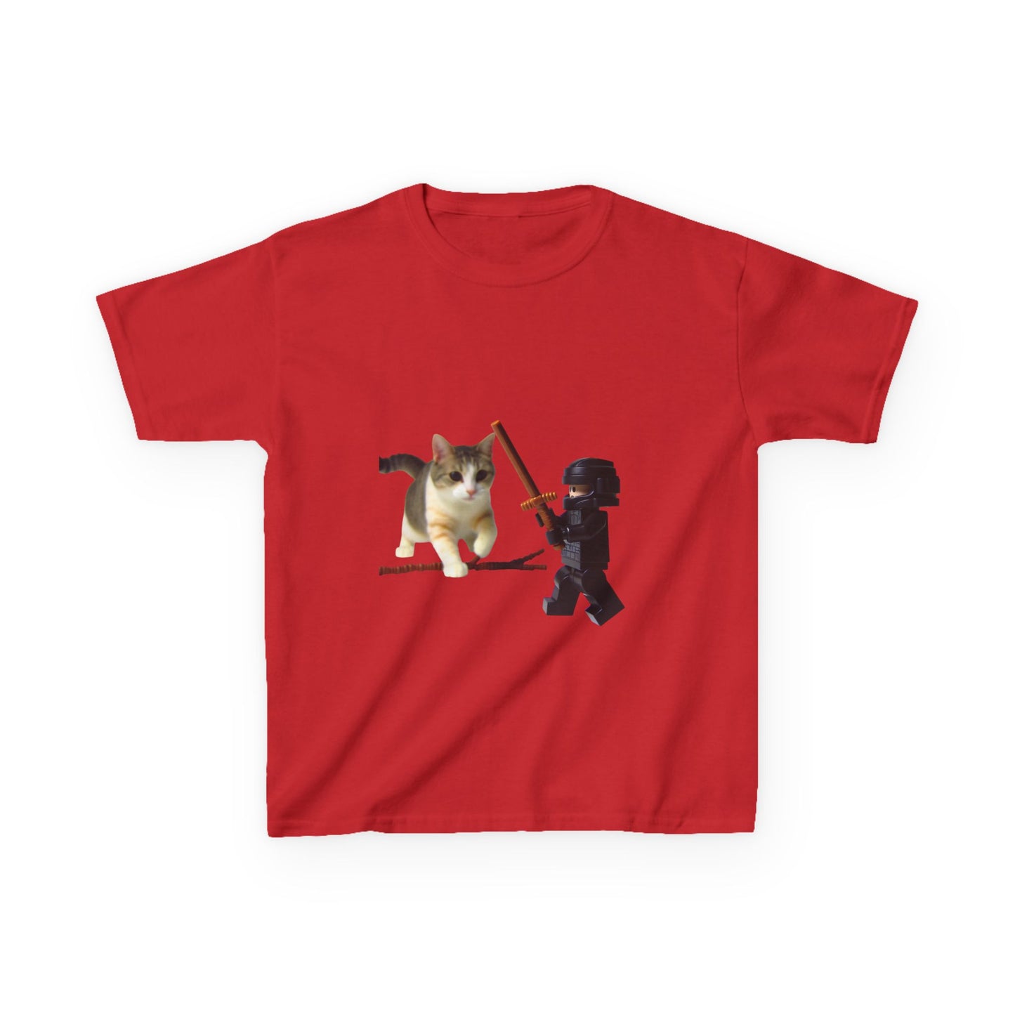 Cat Sword Fights Lego Vader Kids Heavy Cotton™ Tee
