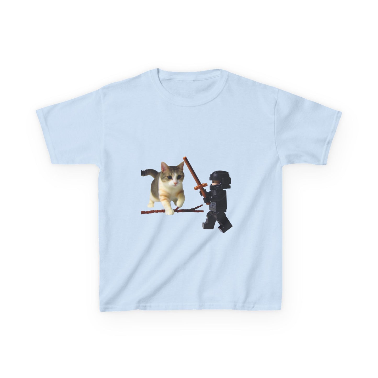 Cat Sword Fights Lego Vader Kids Heavy Cotton™ Tee