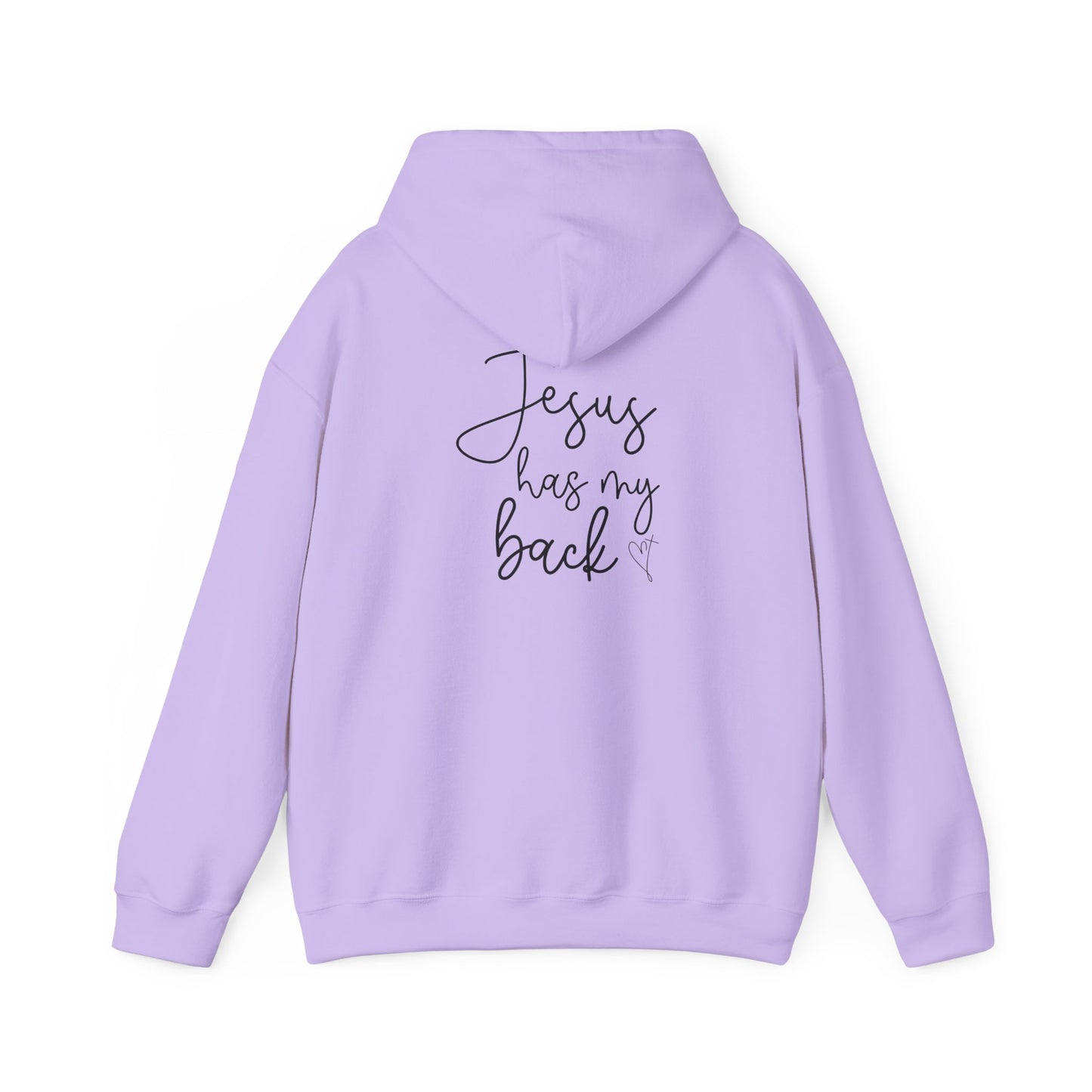 Jesus Has My Back Hoodie - Unisex Heavy Blend™ Sweatshirt, Faith-Based Gift, Cozy Comfort, Religious Apparel, Inspirational Wear
