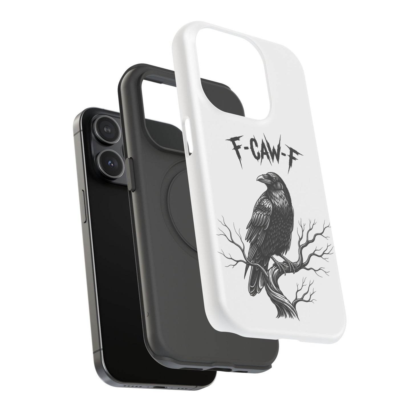 F-Caw-F Raven Phone Case, Autum Vibe Accessory, Perfect for Bird Lovers, Unique Gift for Him/Her, Impact-Resistant Phone Cover