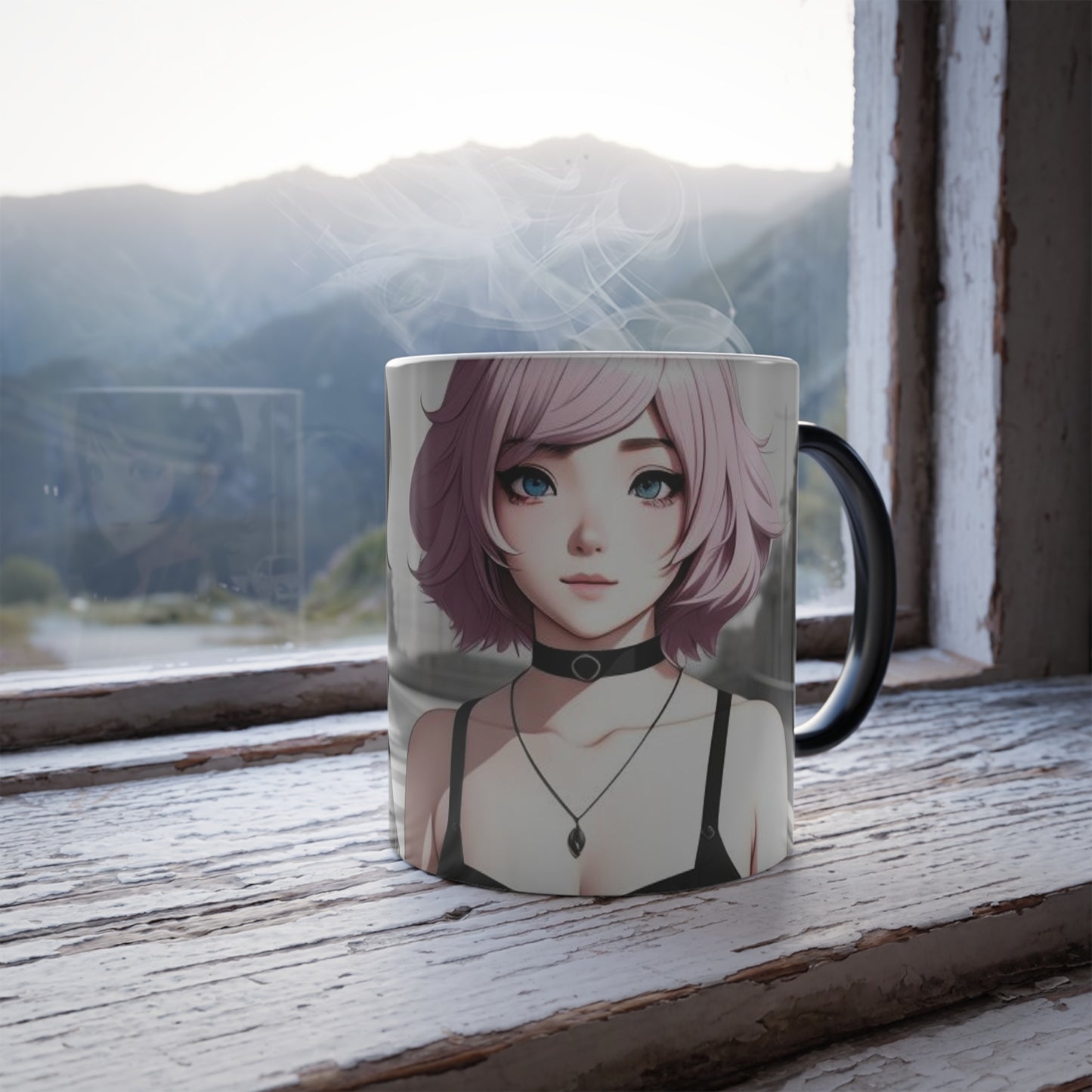 Anime Couple AI image on Thermal showing mug