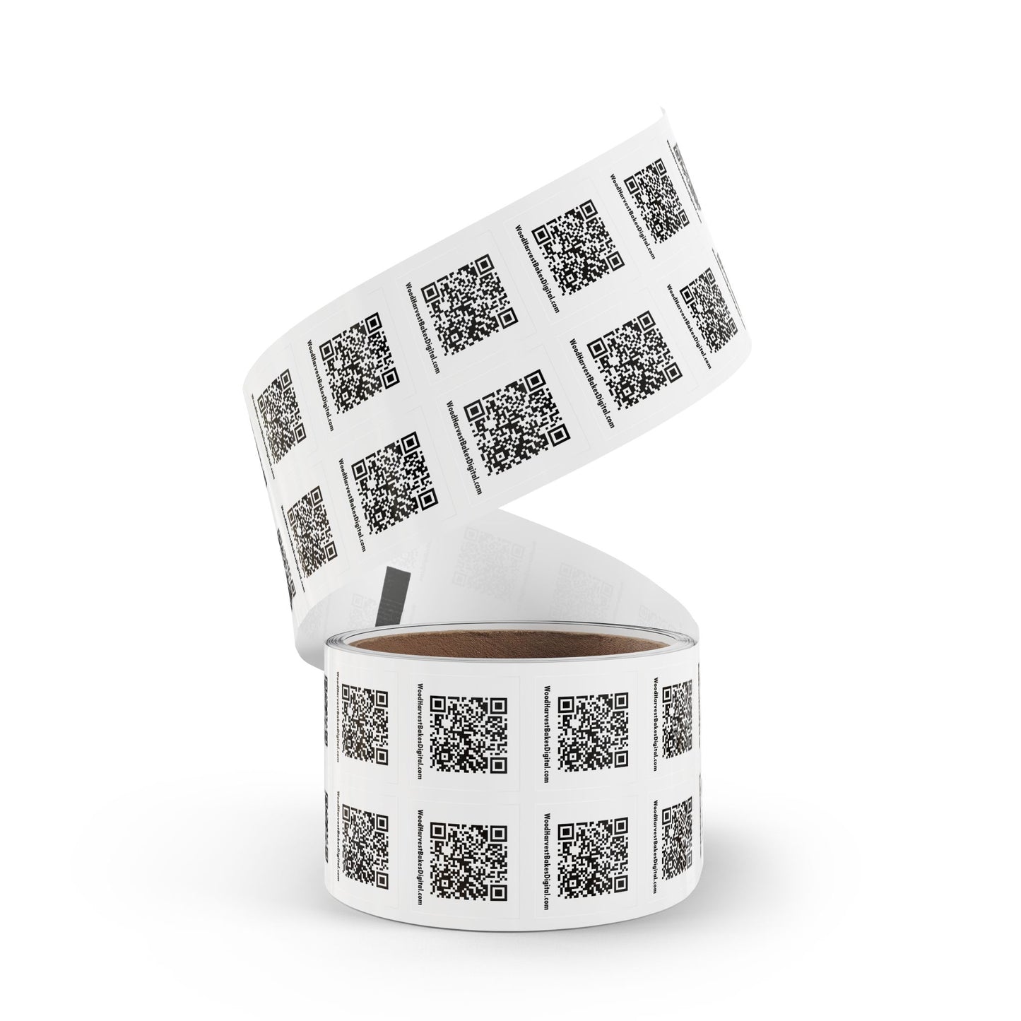 QR Code Square Sticker Rolls — Custom Website/Label QR Stickers for Packaging
