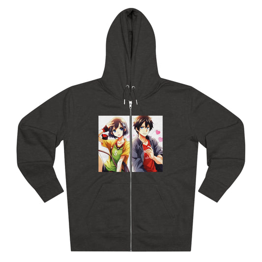 Normal Wear AI Anime Cultivator Zip Hoodie für Herren