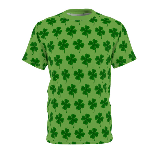 Green on Green Clover Unisex Cut & Sew Tee (AOP)